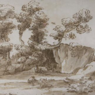 Claude Lorrain — Пейзаж с фигурами и осликом