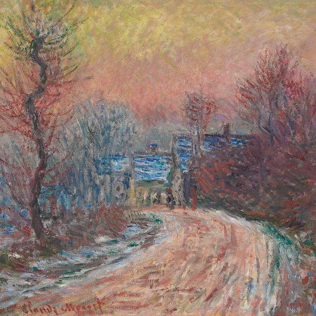 Claude Monet — Первое блюдо из Живерни в ресторане hiver, soleil couchant