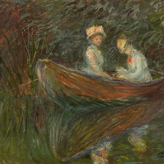 Claude Monet — Две женщины на барке