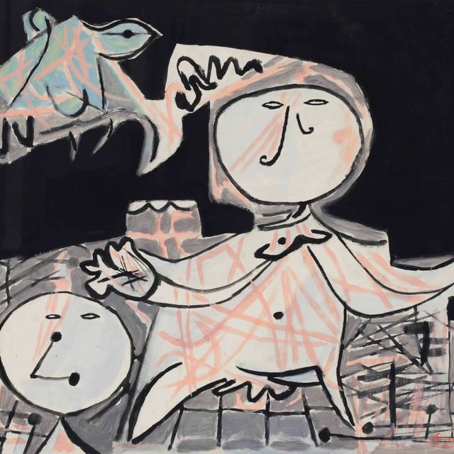 Corneille — Две фигурки и птица