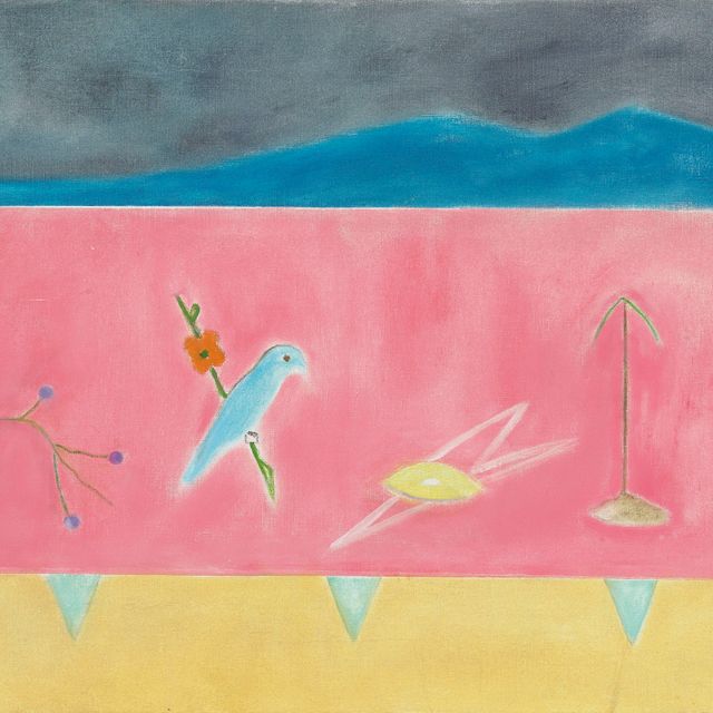 Craigie Aitchison — Натюрморт с синей птицей и лимоном