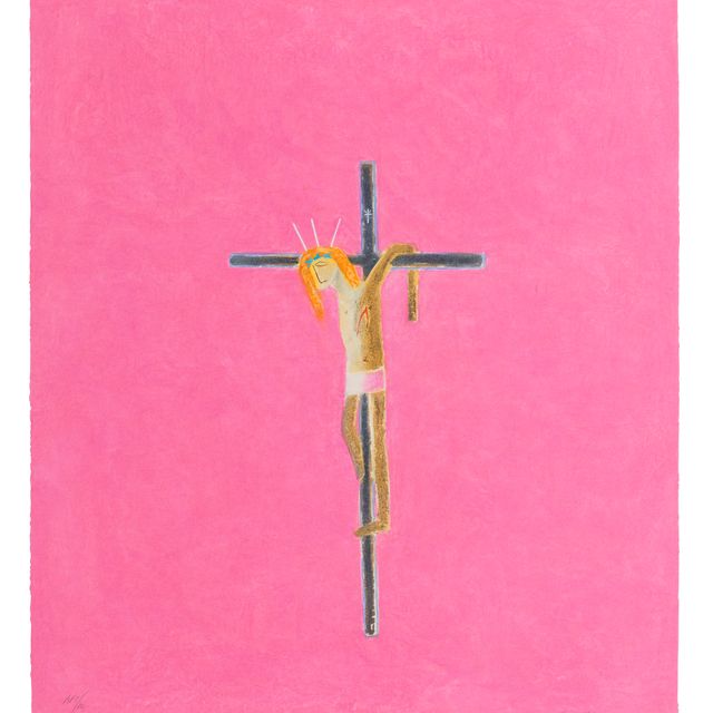 Craigie Aitchison — Розовое распятие