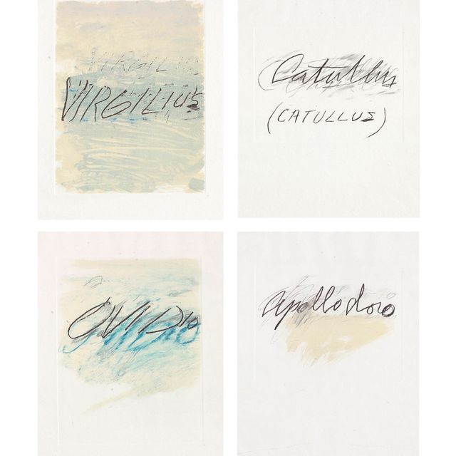 Cy Twombly — Шесть латинских писателей и поэтов : шесть табличек (Бастиан, 61-66)