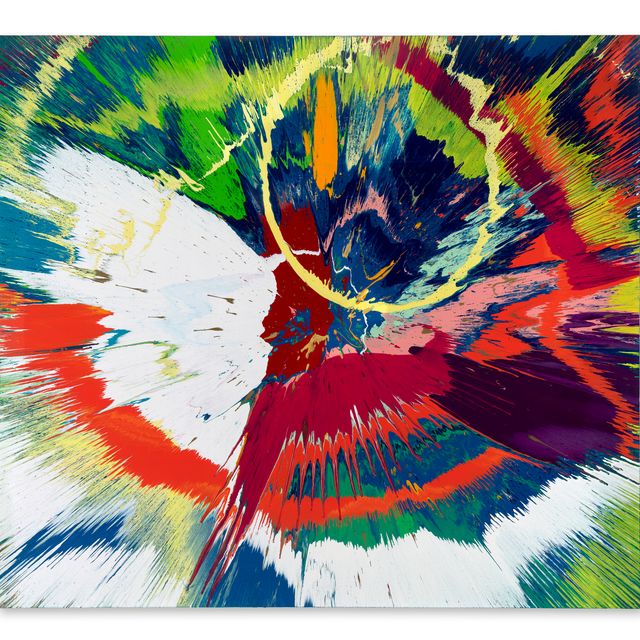 Damien Hirst — Красивый страшный клоун на картине "Городок Рокабилли"