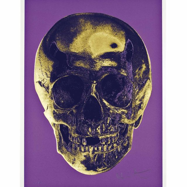 Damien Hirst — Пока Смерть не разлучит Нас - Долгая жизнь, Пурпурный Африканский Золотой Фиолетовый Императорский Фиолетовый Череп.
