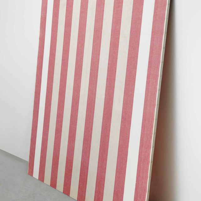 Daniel Buren — Акриловый узор из ткани белого и румяного цвета