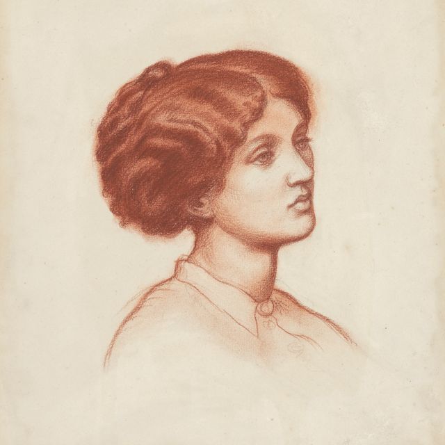 Dante Gabriel Rossetti — Этюд миссис Фредерик Лейланд, во весь рост, для "Монны Розы"