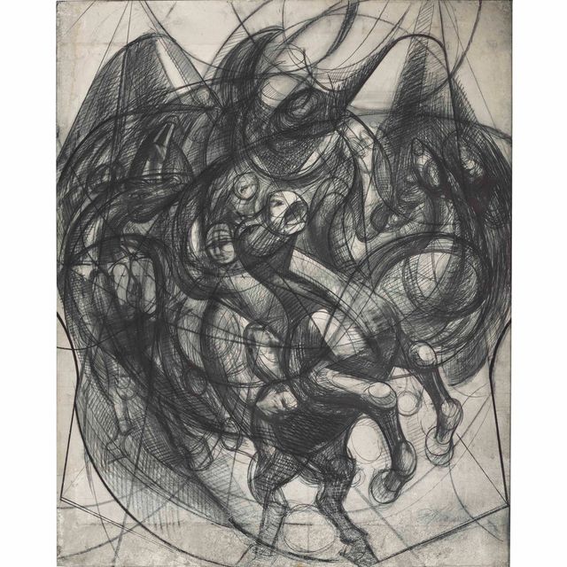 David Alfaro Siqueiros — Этюд для фрески "Патрисиос и Патрисидас" для бывшей церкви Санто-Доминго