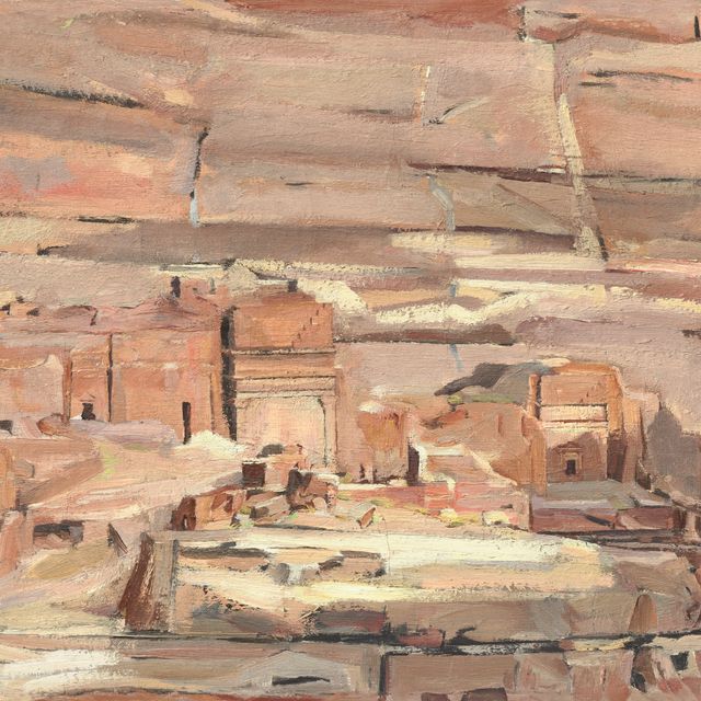 David Bomberg — Каменный фасад, Петра, Полдень
