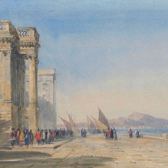 David Cox — Вид на Неаполитанский залив