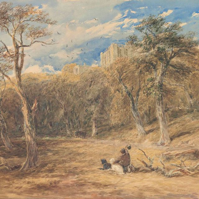 David Cox — Хардвик-Холл, Дербишир, ветреный день