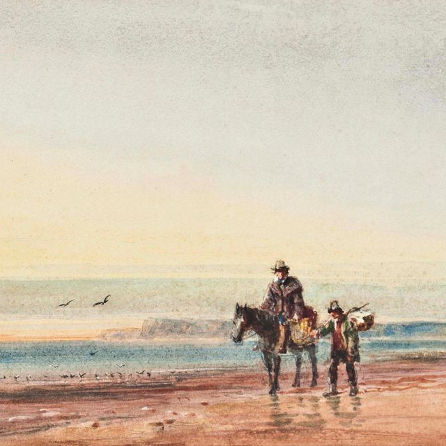 David Cox — Путешественники во время отлива