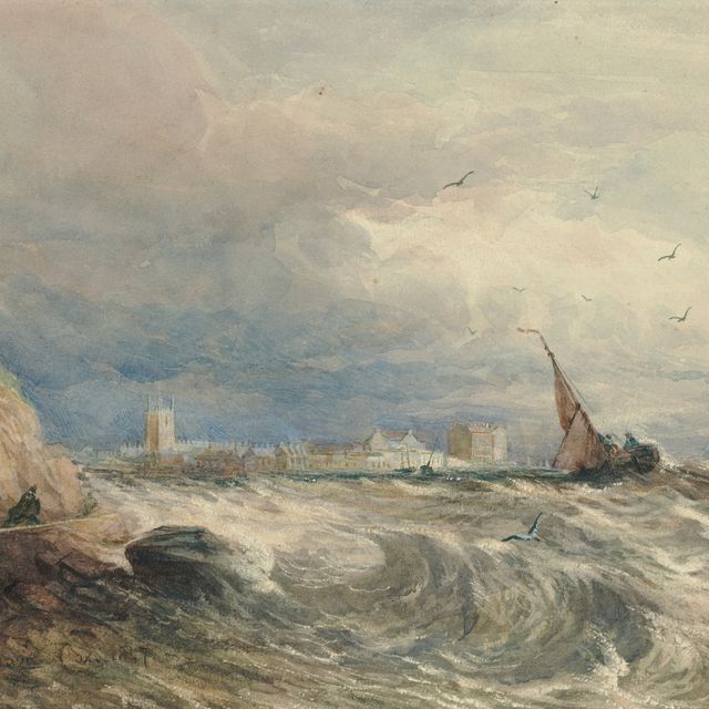 David Cox — Вид на Бомарис, Англси, Уэльс
