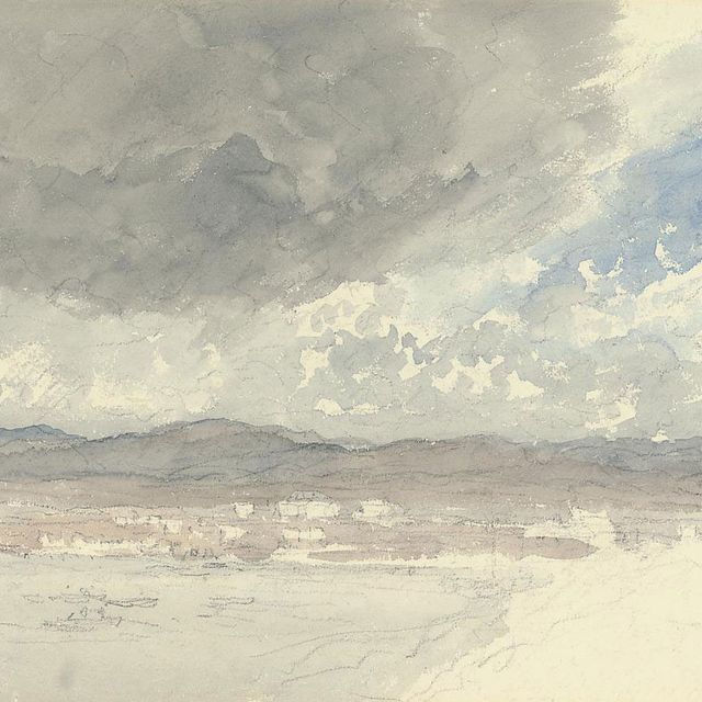 David Cox — Прибрежный пейзаж с приближающимся шквалом