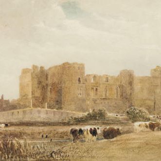 David Cox — Крупный рогатый скот перед замком