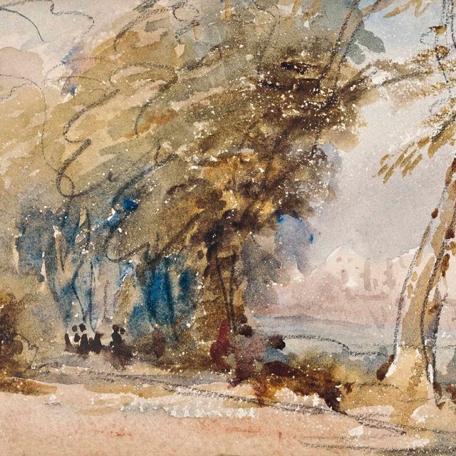 David Cox — Тропинка у реки