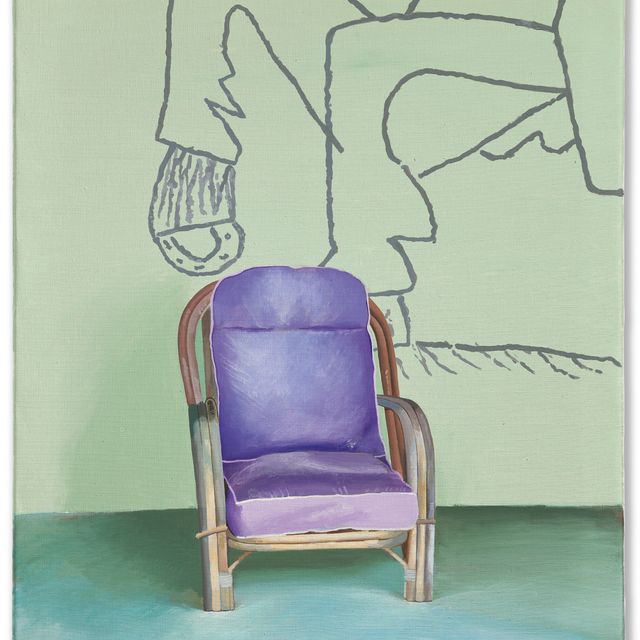 David Hockney — Стул с лошадью, нарисованной Пикассо