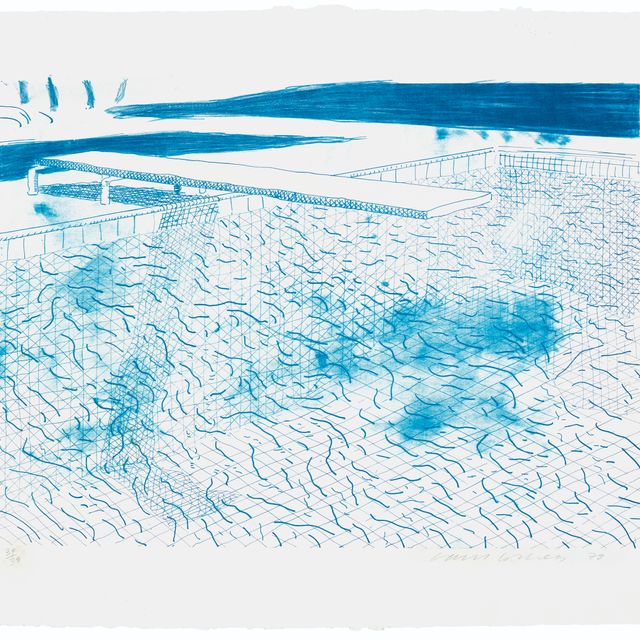 David Hockney — Литография на воде, выполненная из линий