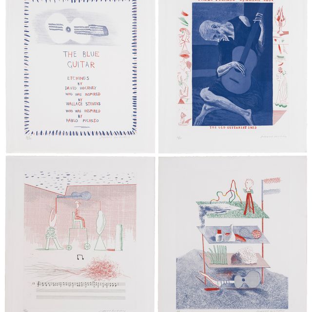David Hockney — Синяя гитара