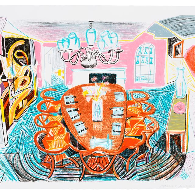 David Hockney — Столовая Тайлера, из движущегося фокуса