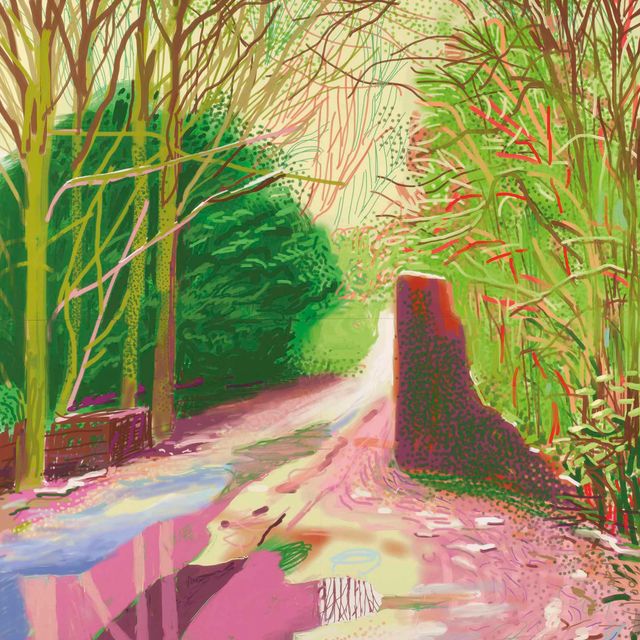 David Hockney — Приход весны в Уолдгейт, Восточный Йоркшир, в 2011 году (двадцать одиннадцать часов) – 2 января 2011