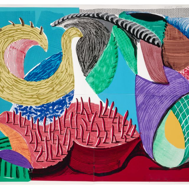 David Hockney — Шлейф из четырех частей, от: Несколько новых принтов