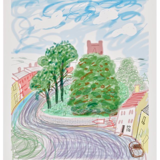 David Hockney — Килхэм с церковью