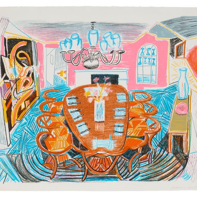 David Hockney — Столовая Тайлера, из движущегося фокуса
