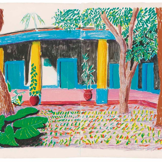 David Hockney — Отель "Акатлан": Второй день, из серии "Движущийся фокус".