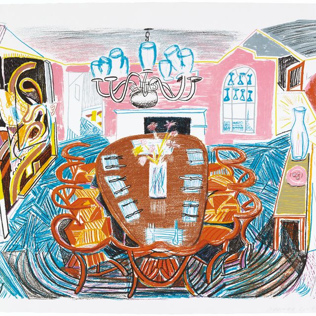David Hockney — Столовая Тайлера, из движущегося фокуса