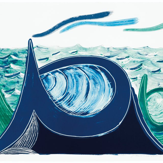 David Hockney — Волна, Литография