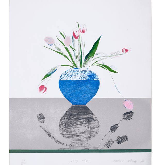 David Hockney — Красивые тюльпаны