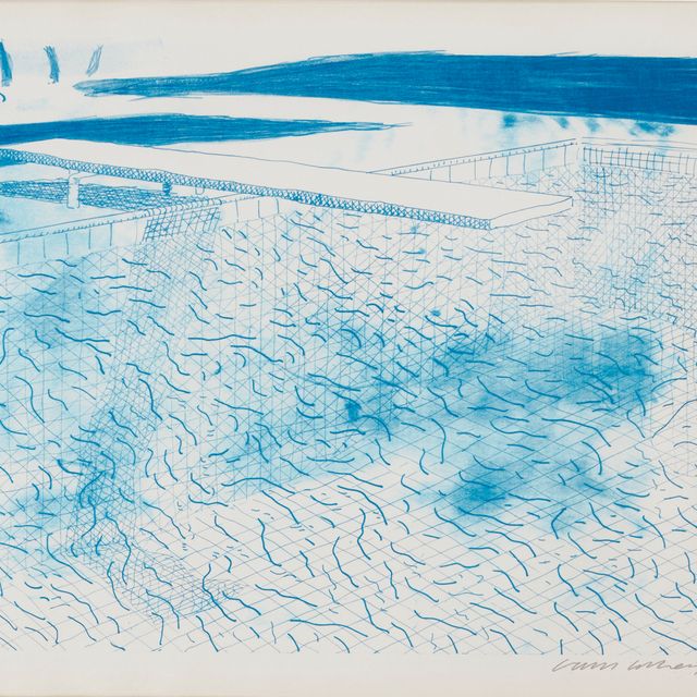 David Hockney — Литография на воде, выполненная из линий