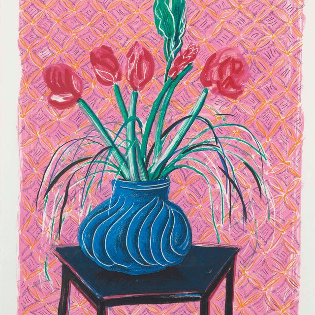 David Hockney — Амариллис в вазе, от: Moving Focus