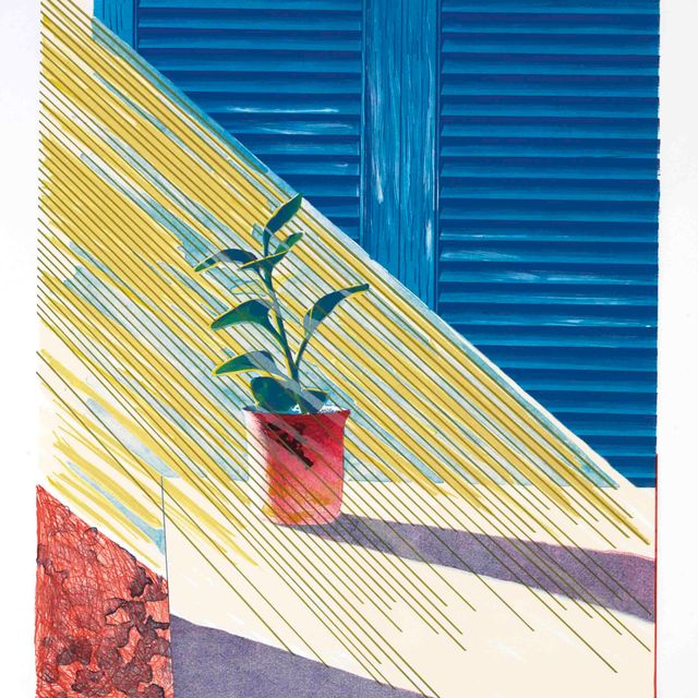 David Hockney — Sun State I (Шотландский художественный совет 130; нет в Музее современного искусства Токио; Gemini 439)