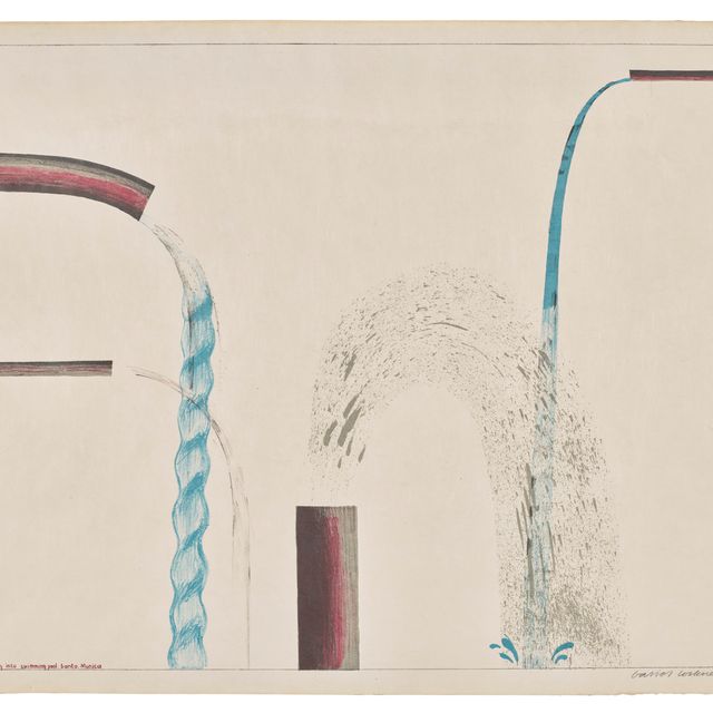 David Hockney — Вода, льющаяся в бассейн, Санта-Моника