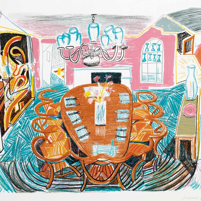 David Hockney — Столовая Тайлера, из движущегося фокуса