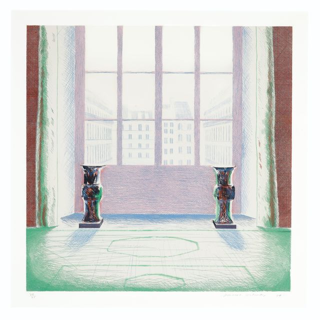 David Hockney — Две вазы в Лувре
