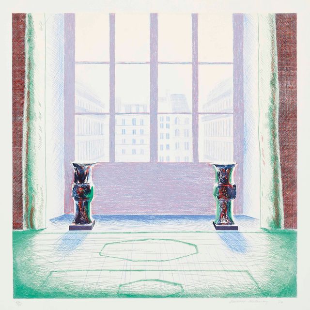 David Hockney — Две вазы в Лувре
