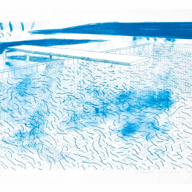 David Hockney — Литография на воде, выполненная из линий