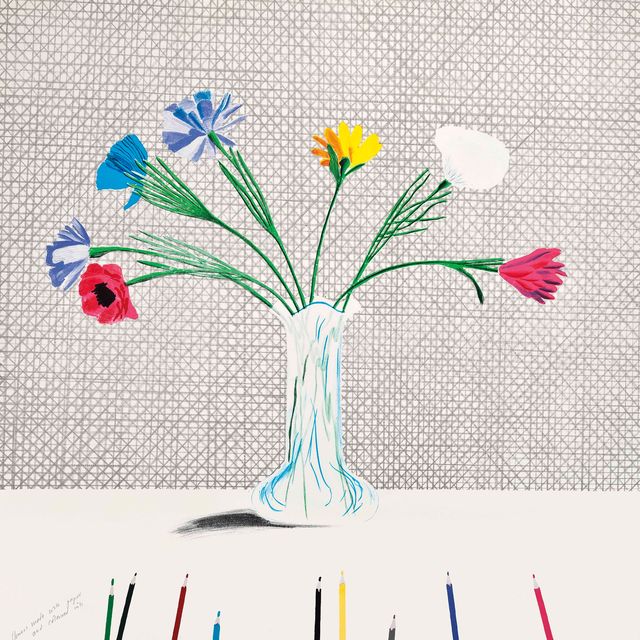 David Hockney — Цветные цветы из бумаги и туши (Шотландский художественный совет, 119; Токио, 113)