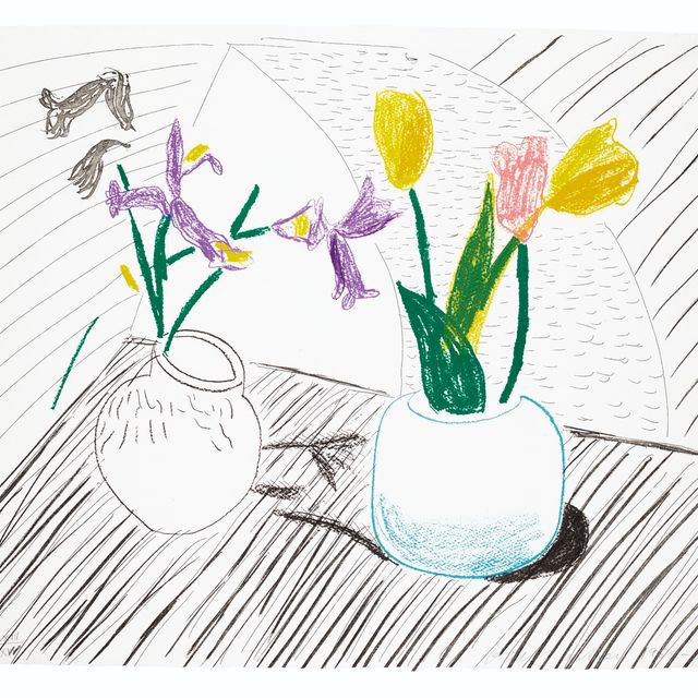 David Hockney — Белый фарфор, из движущегося фокуса