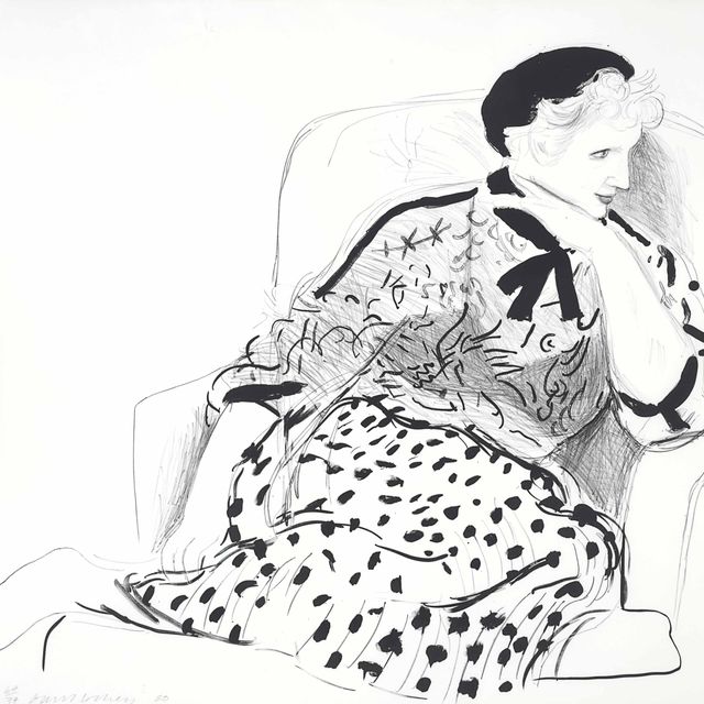 David Hockney — Селия в кресле