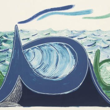 David Hockney — Волна, литография (M.C.A.T. 324)