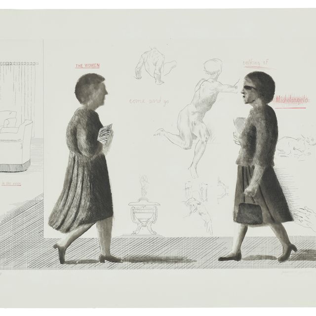 David Hockney — Дань уважения Микеланджело, от Omaggio a Michelangelo
