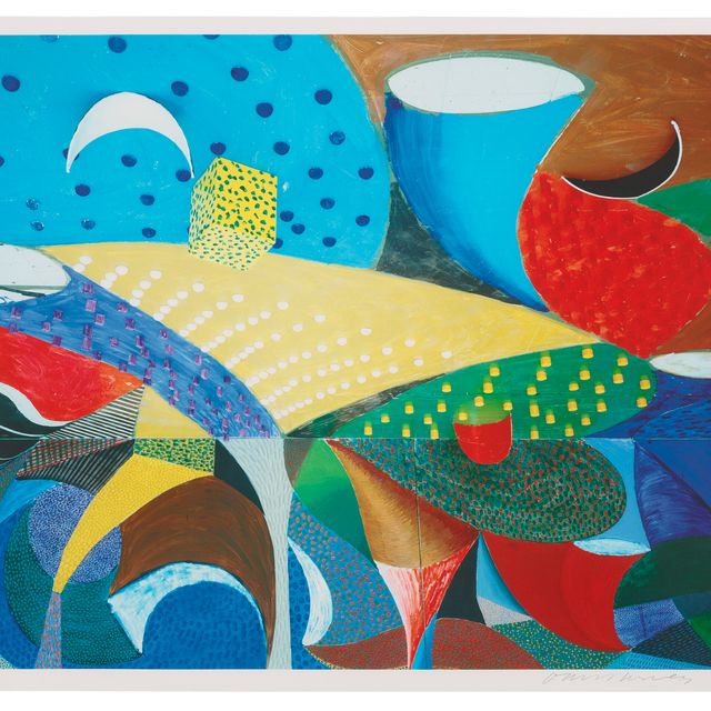 David Hockney — Четвертая деталь, "Пространство улиток", 25 марта 1995