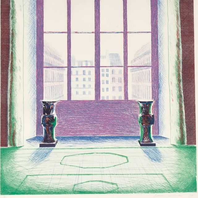 David Hockney — Две вазы в Лувре