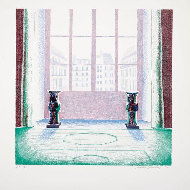 David Hockney — Две вазы в Лувре (S.A.C. 168; M.C.A.T. 154)