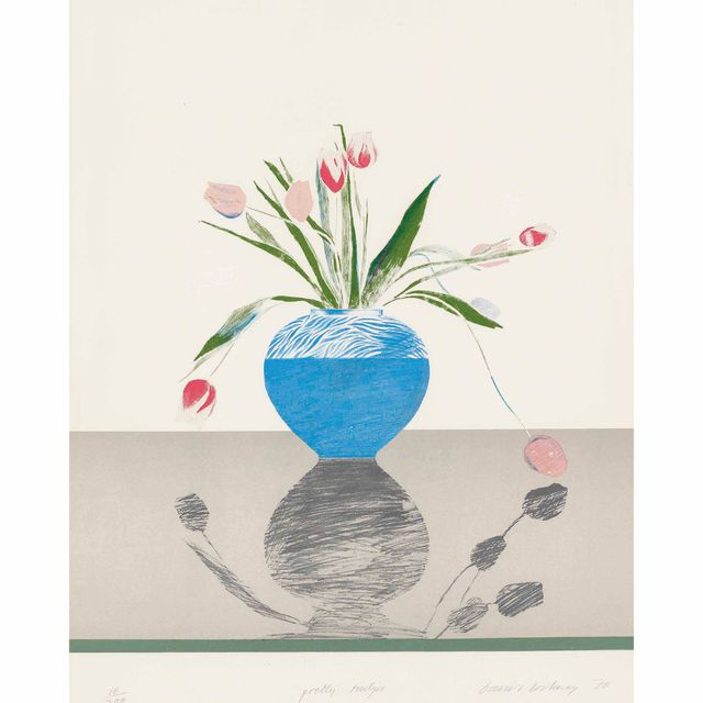 David Hockney — Красивые тюльпаны