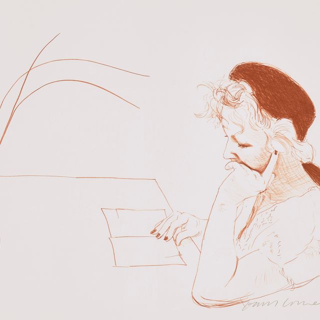 David Hockney — Селия читает